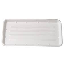 SUPERMARKET TRAY, FOAM, WHITE, 8-1/4X5-3/4, 125/BAG