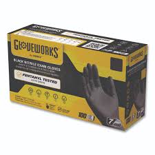 NITRILE POWDER-FREE /  EXTRA LARGE / BLACK / 100 PER BOX