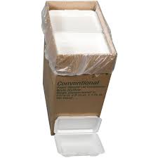 9 X 6 / 1 CMPMT / WHITE FOAM HINGED TRAY (150/CS)