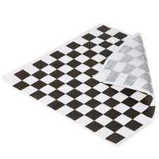 12" X 12" BLACK CHECK DELI SANDWICH WRAP PAPER (5,000/CS)