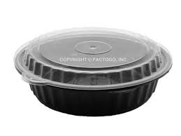 24 OZ. BLACK 7" ROUND MICROWAVABLE HEAVY WEIGHT