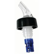 .875 OZ. CLEAR SPOUT / BLUE TA IL MEASURED LIQUOR POURER WITH