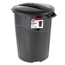 TUFF CAN RECEPTACLE; 32 GALLON, BLACK