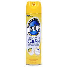 PLEDGE FURNITURE POLISH / 9.7  OZ AEROSOL SPRAY / LEMON (6/CS