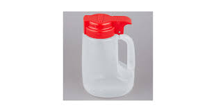 TABLECRAFT PP32R OPTION 32 OZ. DISPENSER JAR WITH RED TOP