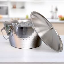 LARGE INSULATED STAINLESS STEEL ICE BUCKET