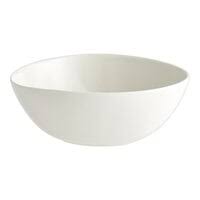 Acopa Nova 24 oz. Cream White Asymmetric Stoneware Bowl -