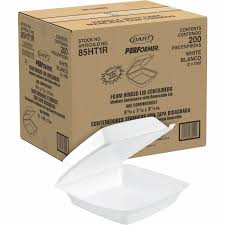 8 X 8 / 3 CMPMT / WHITE FOAM HINGED TRAY / 200 PER CS (CASE