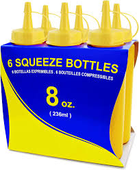 SQUEEZE BOTTLE (YELLOW 8 OZ)