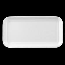 SUPERMARKET TRAYS, WHITE, FOAM, 8 1/4 X 1/2 X 10 1/4,
