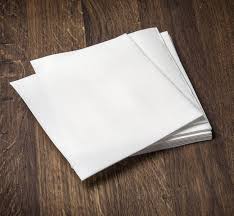 LUNCHEON NAPKIN / WHITE / 1-PLY / 1/4 FOLD / 12" X 12"