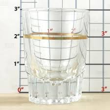 2 OZ BARCONIC SHOT GLASS WITH GOLD 1 OZ POUR LINE (72/CASE)