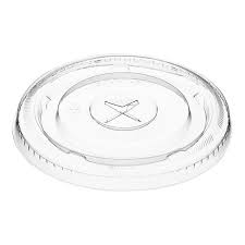 CHOICE 12-22 OZ. TRANSLUCENT COLD CUP FLAT LID WITH STRAW