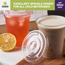PET STRAW SLOT LID / FITS 32 O Z PET CUP (5/100/500)