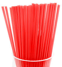 BARCONIC RED 8 INCH STRAWS 250 PACK (8 INCH X .29 DIAMETER)