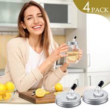 MASON JAR LID WITH POUR SPOUT WITH FLAP