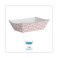 1 LB PAPER FOOD BASKETS, RED/WHITE (1,000/CS)