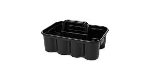 RUBBERMAID DELUXE JANITORIAL CLEANING CADDY / BLACK (EACH)