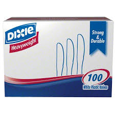 DIXIE / HEAVYWEIGHT POLYSTYRENE CUTLERY, KNIVES,