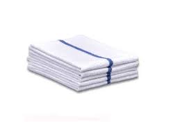 BAR TOWEL / BLUE STRIPE /  COTTON / 16 X 19 / 12 PACK
