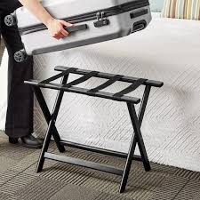 LANCASTER TABLE & SEATING BLACK FOLDING LUGGAGE RACK