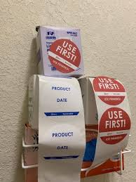 USE FIRST LABEL / ROUND / 3 INCH / WITH DISPENSER CARTON