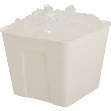 ICE BUCKET / 3 QUART / SQUARE / WHITE (36/CS)