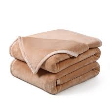 MICRO FLEECE BLANKET / TAN  / FULL / 84 X 90 (EACH)