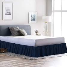 BED SKIRT / POISED NAVY / QUEEN / 60 X 80 X 15