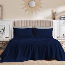 OXFORD / 108" X 90" / KING SIZE / NAVY BLUE / 100%