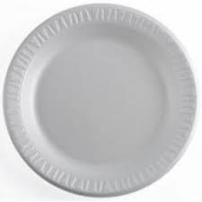 FOAM PLATE / 9" / WHITE / NON-LAMINATED (500/CS)
