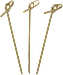 4" ECO-FRIENDLY BAMBOO KNOT PICKS (100/PK)