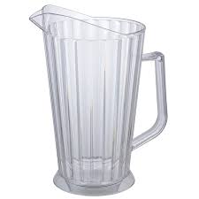 60 OZ SANS PLASTIC CLEAR PITCHER (TAPERED)
