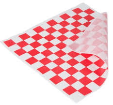 12" X 12" RED CHECK DELI SANDWICH WRAP PAPER - 5000/CAS