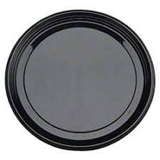 GENPAK SILHOUETTE 6" BLACK PLATE HI-IMPACT POLYSTYRENE |