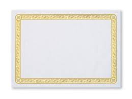 PLACEMAT / GOLD / 1,000 PER CASE (CASE)