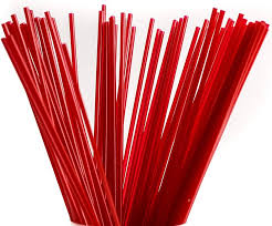 SIP STIR STRAW / 7.5" / RED WITH WHITE STRIPE (1,000/BOX)