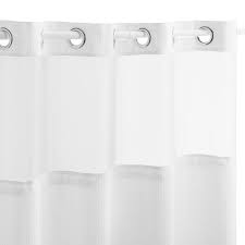 HOOKLESS SHOWER CURTAIN LINER, WHITE, 70" X 57" / 100%
