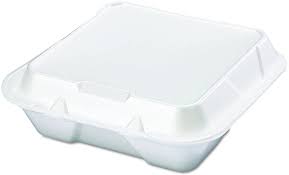 9.5 X 10.33 / 1 CMPMT / WHITE  FOAM HINGED TRAY / 200 PER CS