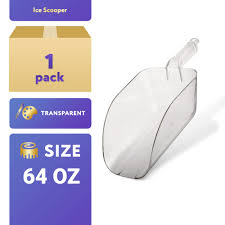 64OZ CLEAR PC PLASTIC ICE SCOOP