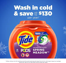 TIDE DETERGENT PODS, SPRING ME ADOW SCENT, 81 PODS/PACK (4/CS