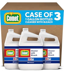 COMET CLEANER WITH BLEACH, LIQ UID, ONE GALLON BOTTLE, 3/CART