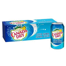 CANADA DRY CLUB SODA / 12 OZ CANS / 24 PACK (CASE)