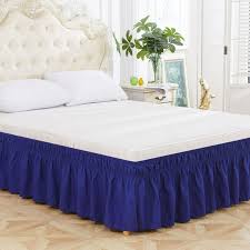 BED SKIRT / POISED NAVY / KING / 78 X 80 X 15