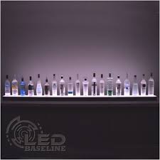 LIQUOR SHELF / 1 TIER / BLACK / 48" LENGTH / LOW PROFILE