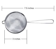8" x 3" Stainless Steel Fine Mesh Strainer (EACH)