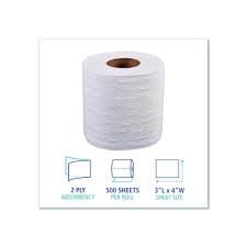 BATH TISSUE / STANDARD ROLL / 2-PLY / 4.5 X 3 / 500 SHEET