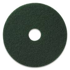HEAVY-DUTY GREEN SCRUBBING FLOOR PADS / 17" DIAMETER