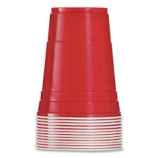 16 OZ RED PLASTIC COLD CUP (20/50/1,000)