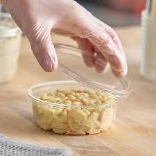 CHOICE 8 OZ ULTRA CLEAR RECYCLED PET DELI CONTAINER &